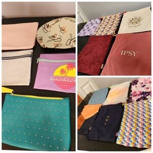16 Ipsy Makeup Bags Vibrant Multi-Patterned Bag Collection